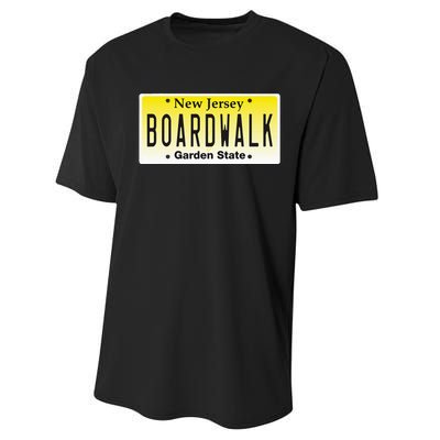 Boardwalk Nj Beach Town New Jersey Vacation Performance Sprint T-Shirt