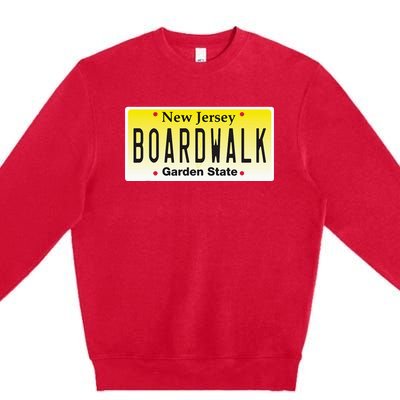 Boardwalk Nj Beach Town New Jersey Vacation Premium Crewneck Sweatshirt