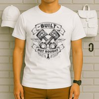 Built Not Bought Pistons Custom Vintage Car Mechanic T-Shirt