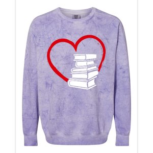 Book Nerd's Book Lover's Valentine's Day Cool Gift Colorblast Crewneck Sweatshirt