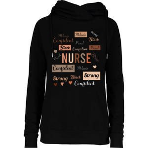 Black Nurse Black History Melanin Afro Woman Nursing Womens Funnel Neck Pullover Hood