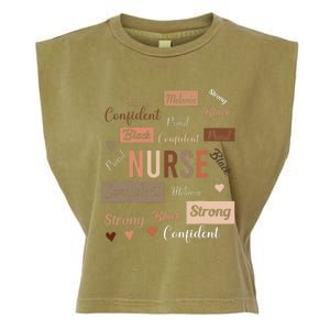 Black Nurse Black History Melanin Afro Woman Nursing Garment-Dyed Women's Muscle Tee