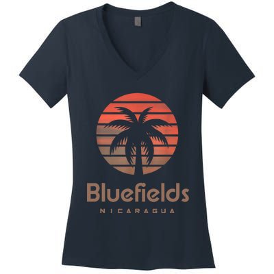 Bluefields Nicaragua Women's V-Neck T-Shirt