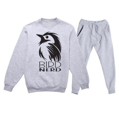 Bird Nerd Bird Watching Birdwatching And Birding Lover Premium Crewneck Sweatsuit Set