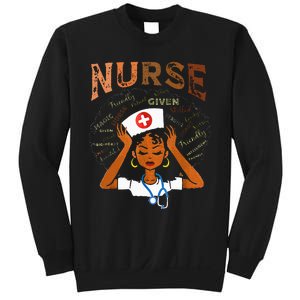 Black Nurse Black History Blm Melanin Afro Woman Nursing Sweatshirt