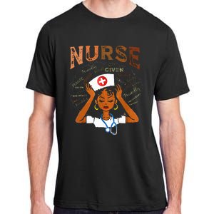 Black Nurse Black History Blm Melanin Afro Woman Nursing Adult ChromaSoft Performance T-Shirt