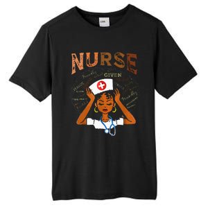 Black Nurse Black History Blm Melanin Afro Woman Nursing Tall Fusion ChromaSoft Performance T-Shirt