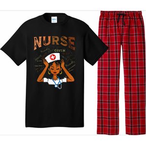 Black Nurse Black History Blm Melanin Afro Woman Nursing Pajama Set