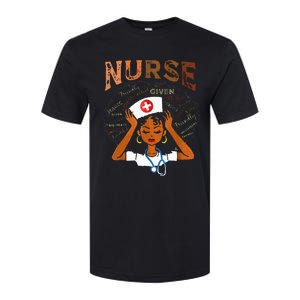 Black Nurse Black History Blm Melanin Afro Woman Nursing Softstyle CVC T-Shirt