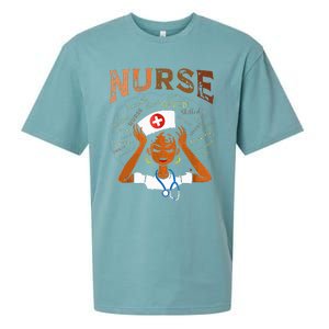 Black Nurse Black History Blm Melanin Afro Woman Nursing Sueded Cloud Jersey T-Shirt