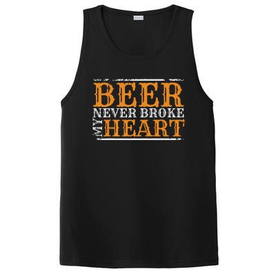 Beer Never Broke My Heart Funny Drinking Lovers PosiCharge Competitor Tank