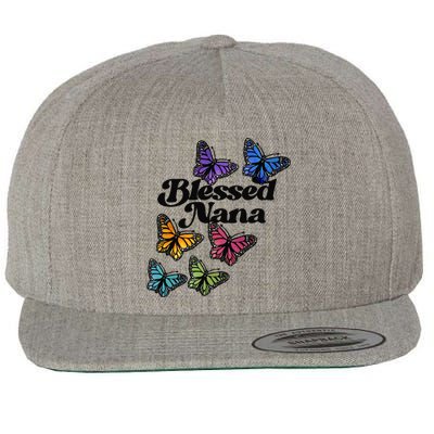 Blessed Nana Beautiful Grandparents Day Gift Wool Snapback Cap