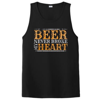 Beer Never Broke My Heart Funny Drinking PosiCharge Competitor Tank