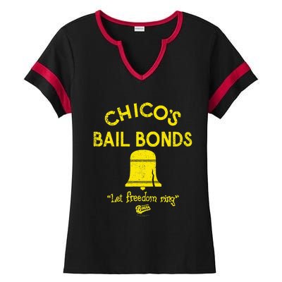 Bad News Bears Chicos Bail Bonds Ladies Halftime Notch Neck Tee