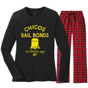 Bad News Bears Chicos Bail Bonds Women's Long Sleeve Flannel Pajama Set 