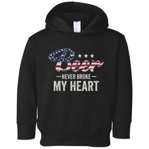 Beer Never Broke My Heart Funny Drinking Design Toddler Hoodie