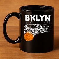 Brooklyn NYC Basketball Net Gift Funny New York City 11oz C Handle Ceramic Mug