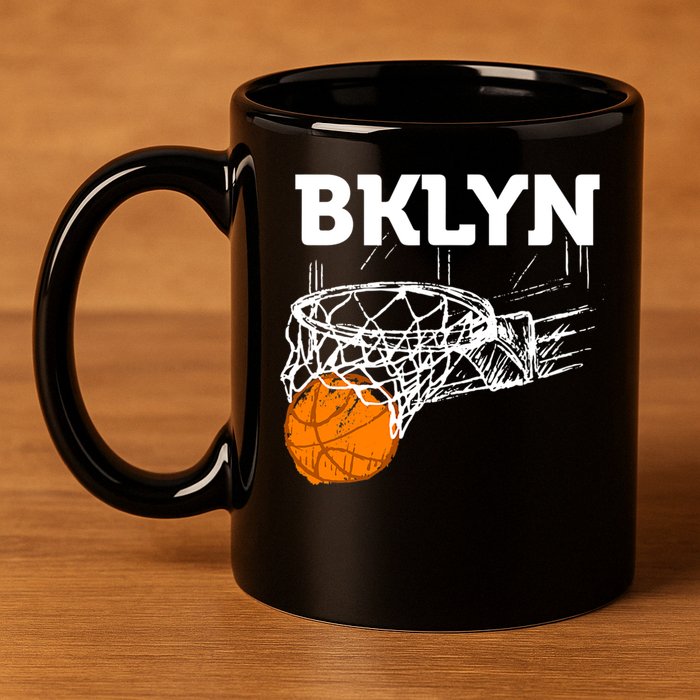 Brooklyn NYC Basketball Net Gift Funny New York City 11oz C Handle Ceramic Mug
