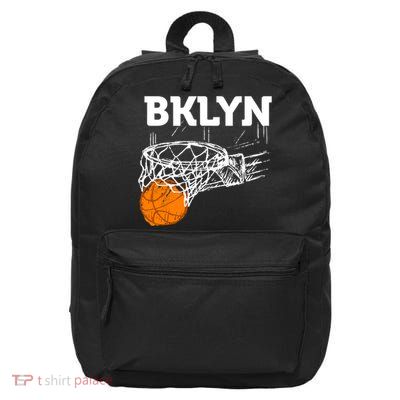 Brooklyn NYC Basketball Net Gift Funny New York City 16 in Basic Backpack