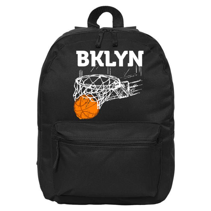 Brooklyn NYC Basketball Net Gift Funny New York City 16 in Basic Backpack