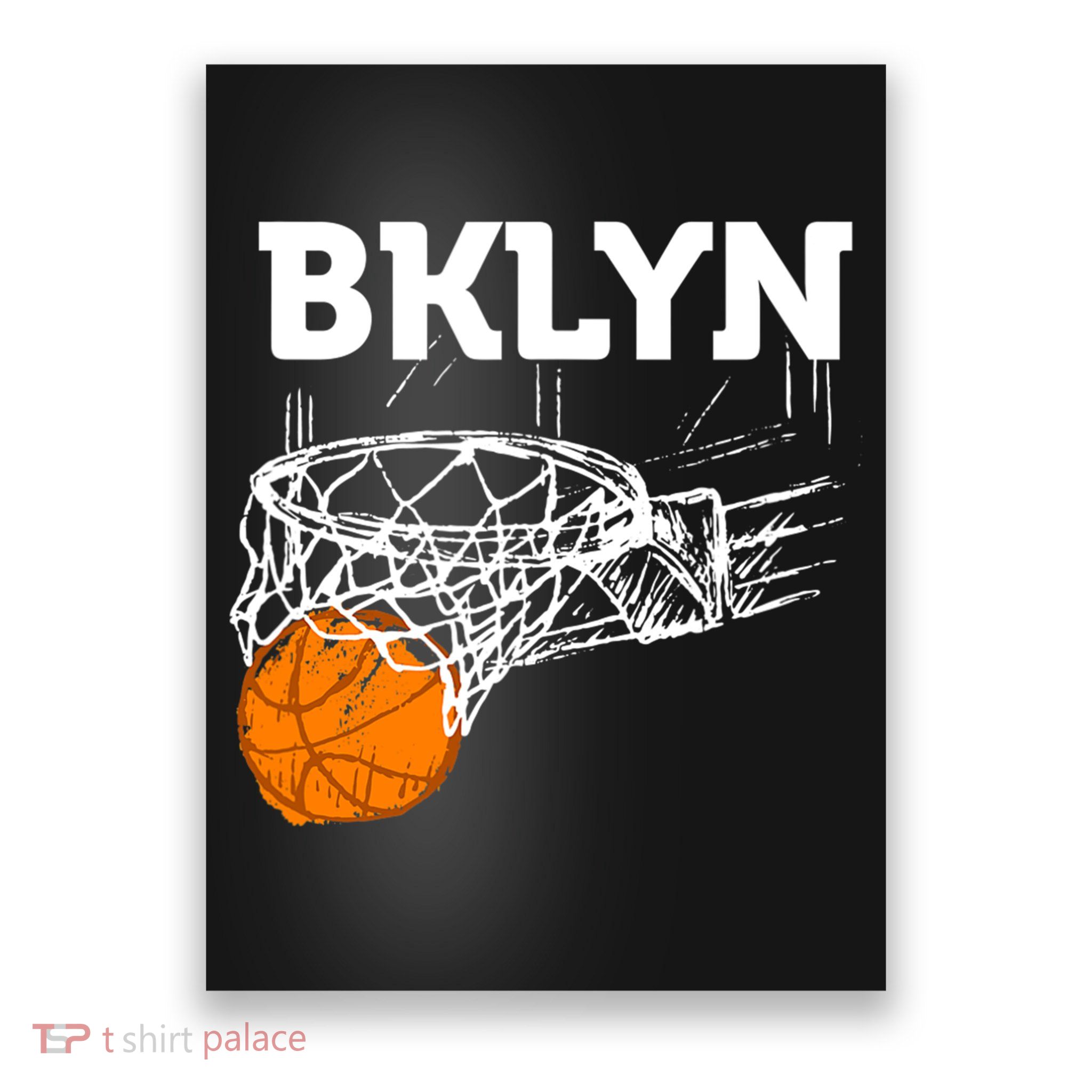 Brooklyn NYC Basketball Net Gift Funny New York City Poster