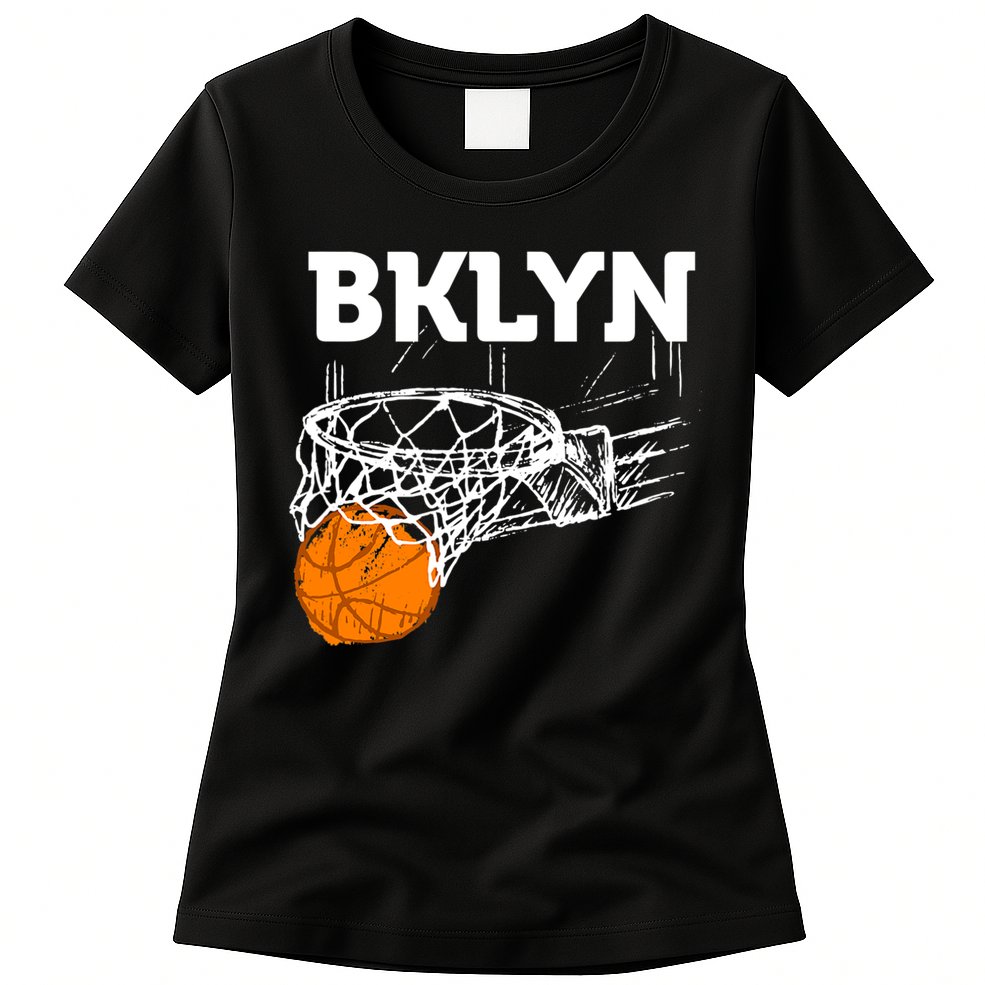 Brooklyn NYC Basketball Net Gift Funny New York City Womens T-Shirt
