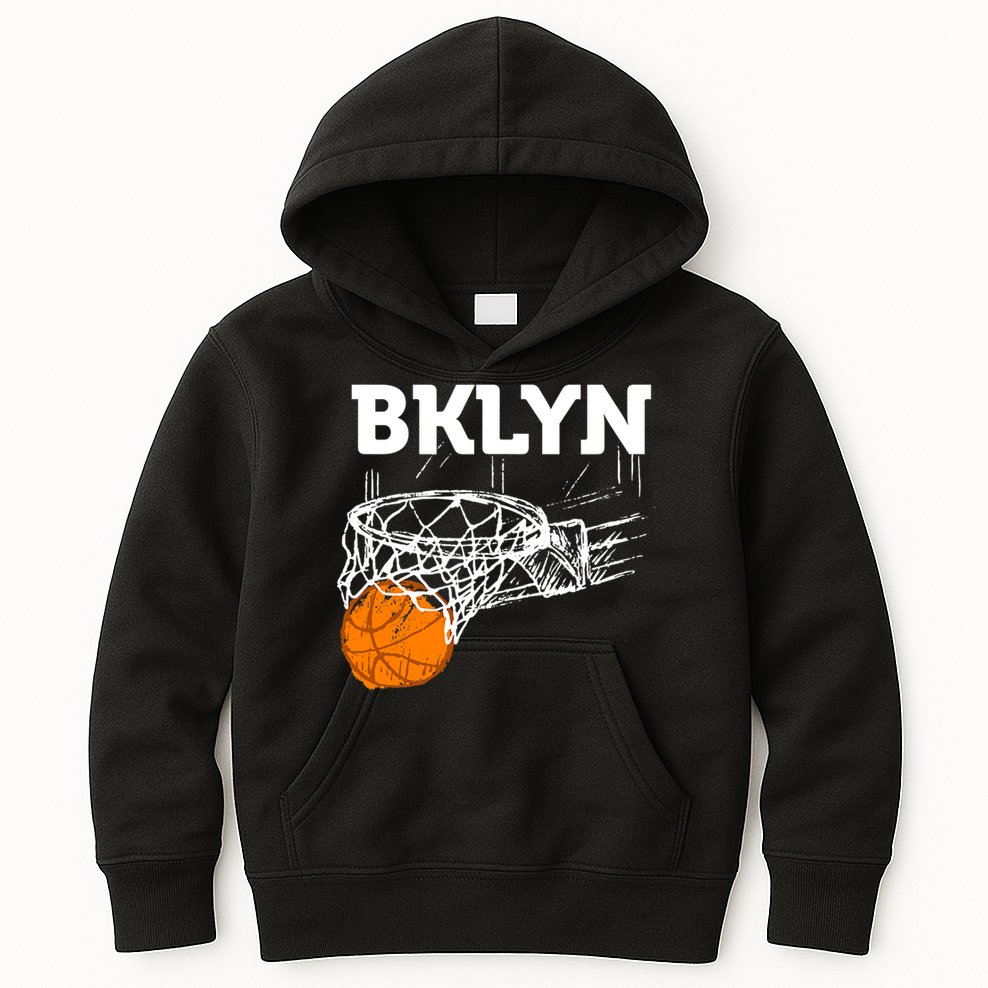 Brooklyn NYC Basketball Net Gift Funny New York City Kids Hoodie
