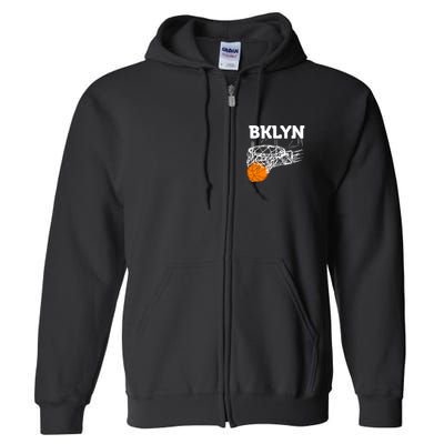 Brooklyn NYC Basketball Net Gift Funny New York City Full Zip Hoodie