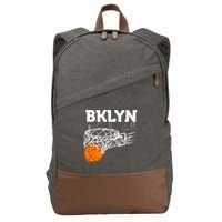Brooklyn NYC Basketball Net Gift Funny New York City Cotton Canvas Backpack