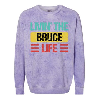 Bruce Name Colorblast Crewneck Sweatshirt