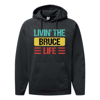 Bruce Name Performance Fleece Hoodie