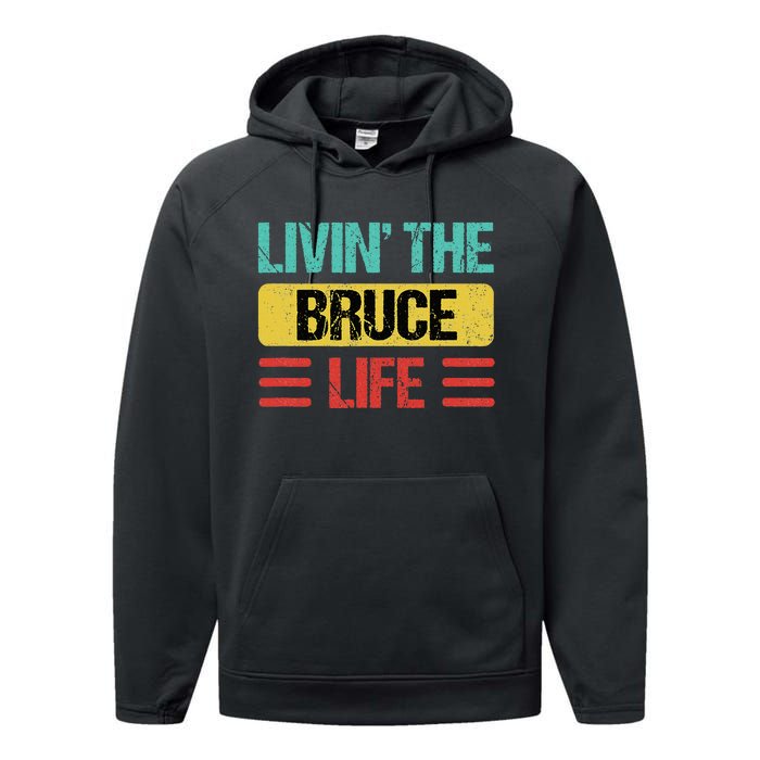 Bruce Name Performance Fleece Hoodie