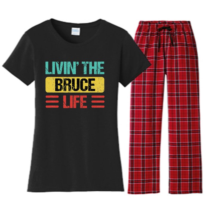 Bruce Name Women's Flannel Pajama Set