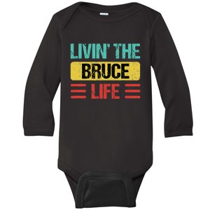 Bruce Name Baby Long Sleeve Bodysuit