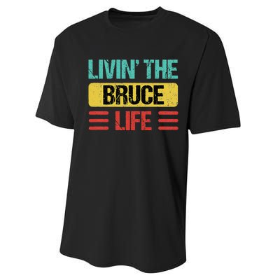 Bruce Name Performance Sprint T-Shirt