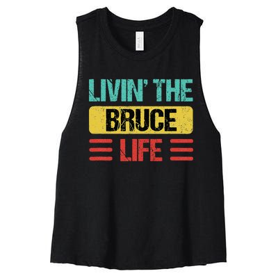 Bruce Name Women's Racerback Cropped Tank