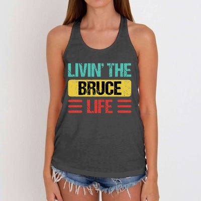 Bruce Name Women's Knotted Racerback Tank