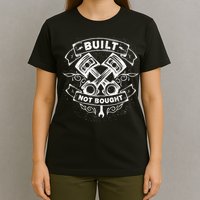 Built Not Bought Mechanic Pistons Custom Vintage Clothing T-Shirt