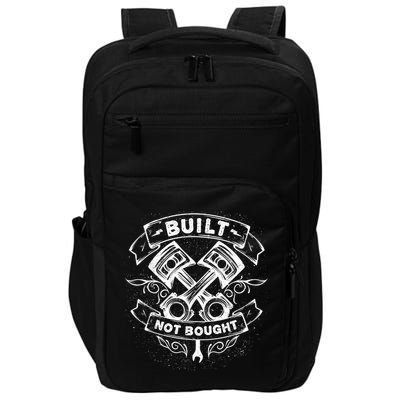 Built Not Bought Mechanic Pistons Custom Vintage Clothing Impact Tech Backpack