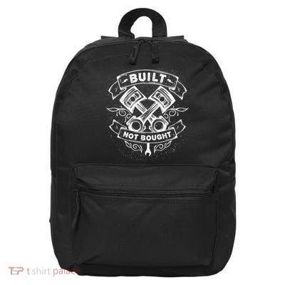 Built Not Bought Mechanic Pistons Custom Vintage Clothing 16 in Basic Backpack