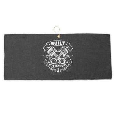 Built Not Bought Mechanic Pistons Custom Vintage Clothing Large Microfiber Waffle Golf Towel