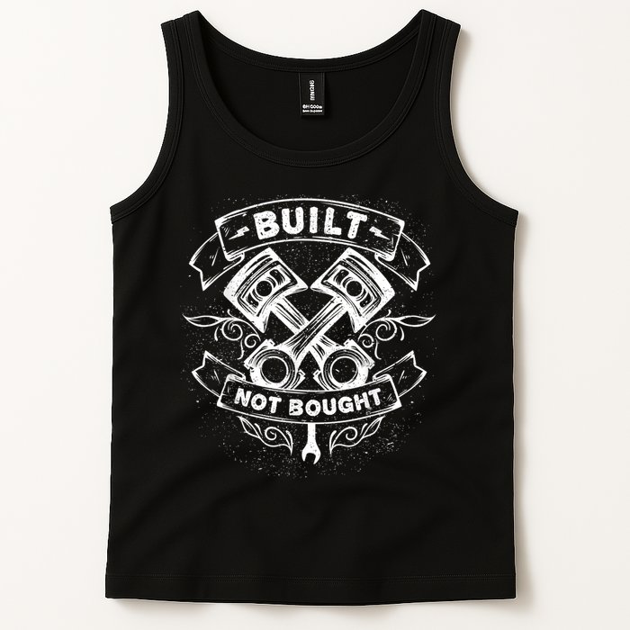 Built Not Bought Mechanic Pistons Custom Vintage Clothing Tank Top