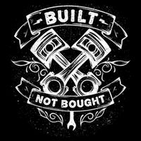 Built Not Bought Mechanic Pistons Custom Vintage Clothing Toddler T-Shirt
