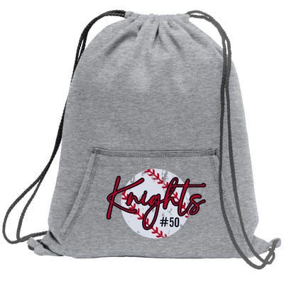 Baseball Number Sweatshirt Cinch Pack Bag