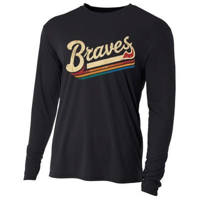 Braves Name  Cooling Performance Long Sleeve Crew