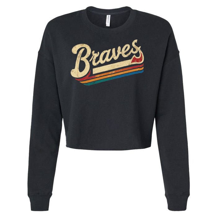 Braves Name  Cropped Pullover Crew