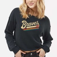 Braves Name  Cropped Pullover Crew