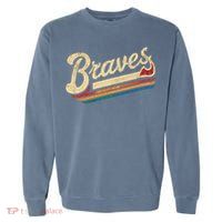 Braves Name  Garment-Dyed Sweatshirt