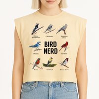 Bird Nerd Bird Lover Or Watcher Gift Garment-Dyed Women's Muscle Tee
