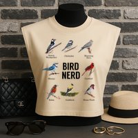 Bird Nerd Bird Lover Or Watcher Gift Garment-Dyed Women's Muscle Tee